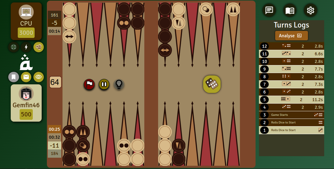 Play Backgammon Online